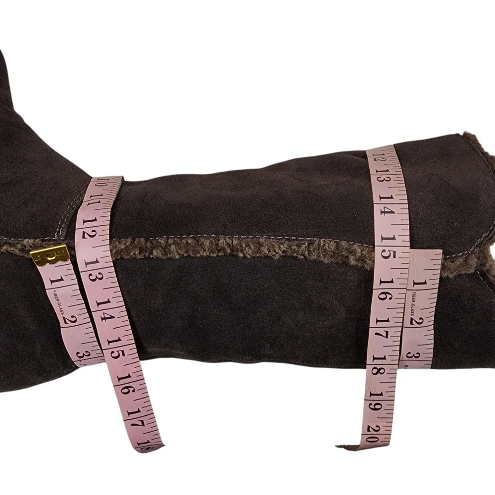 Bandolino Knee High Boot 7M Women Yoelia Brown Suede Faux Fur Lined‎ Wedge 15